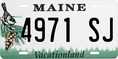 ME license plate 4971SJ