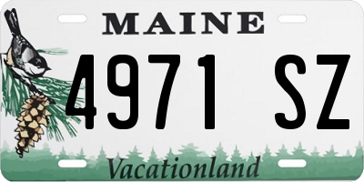 ME license plate 4971SZ