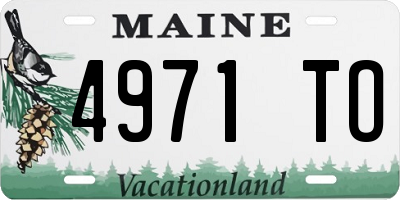 ME license plate 4971TO