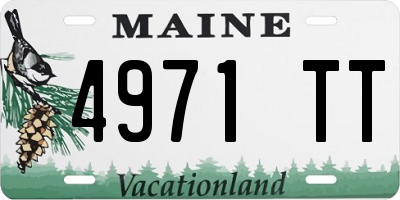 ME license plate 4971TT