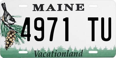 ME license plate 4971TU