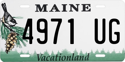 ME license plate 4971UG