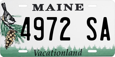 ME license plate 4972SA