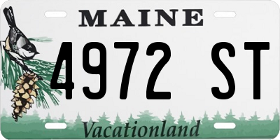 ME license plate 4972ST