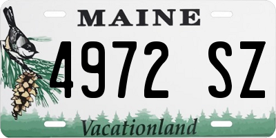 ME license plate 4972SZ