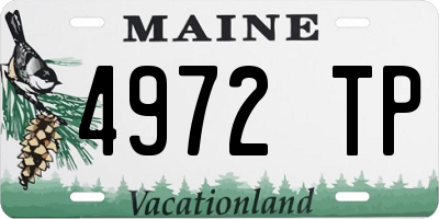 ME license plate 4972TP