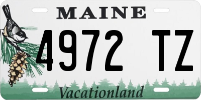 ME license plate 4972TZ