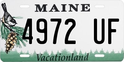 ME license plate 4972UF