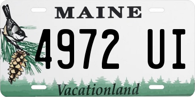 ME license plate 4972UI