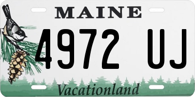 ME license plate 4972UJ