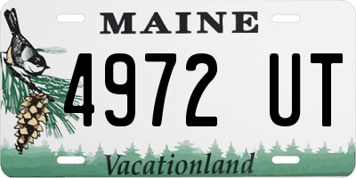 ME license plate 4972UT