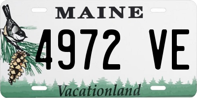 ME license plate 4972VE