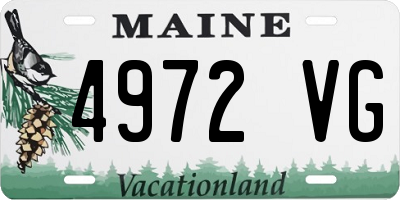 ME license plate 4972VG