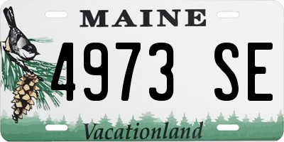 ME license plate 4973SE