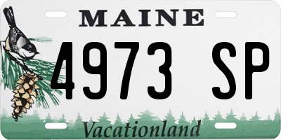 ME license plate 4973SP