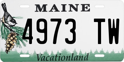 ME license plate 4973TW