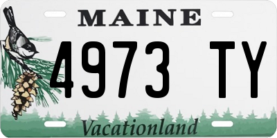 ME license plate 4973TY