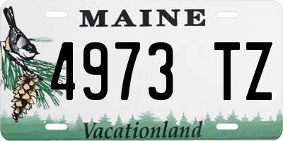 ME license plate 4973TZ