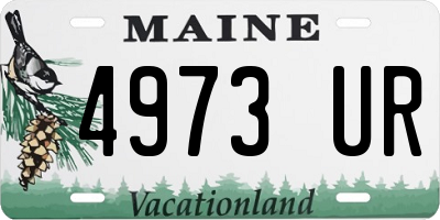 ME license plate 4973UR