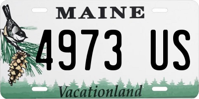 ME license plate 4973US