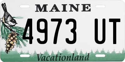 ME license plate 4973UT