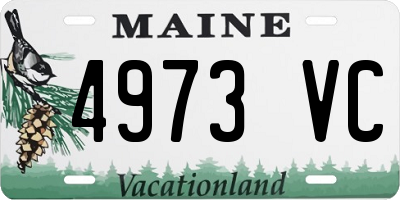 ME license plate 4973VC