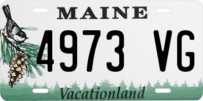 ME license plate 4973VG