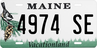 ME license plate 4974SE