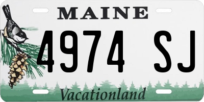 ME license plate 4974SJ