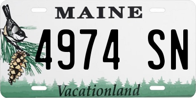 ME license plate 4974SN
