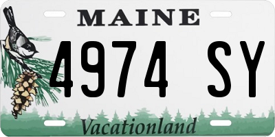 ME license plate 4974SY