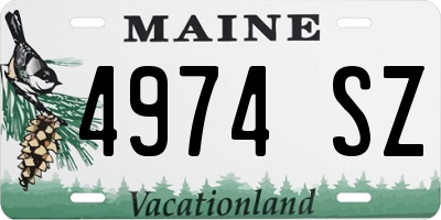 ME license plate 4974SZ