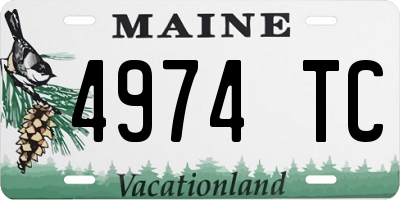 ME license plate 4974TC