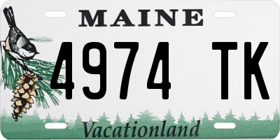 ME license plate 4974TK
