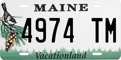 ME license plate 4974TM