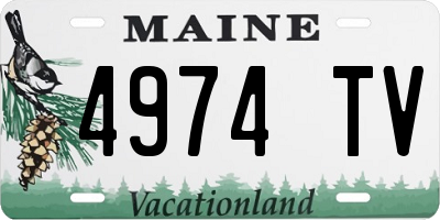ME license plate 4974TV