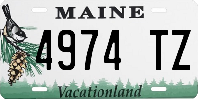 ME license plate 4974TZ