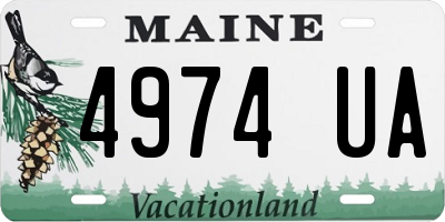 ME license plate 4974UA