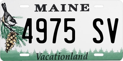 ME license plate 4975SV