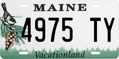 ME license plate 4975TY