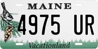 ME license plate 4975UR