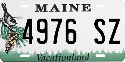 ME license plate 4976SZ