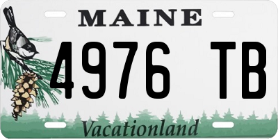 ME license plate 4976TB