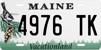 ME license plate 4976TK