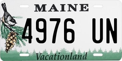 ME license plate 4976UN