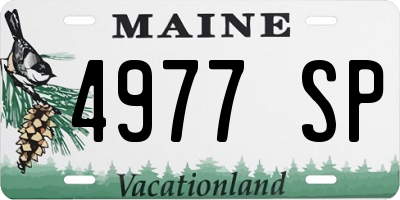 ME license plate 4977SP