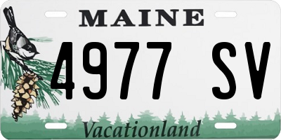 ME license plate 4977SV