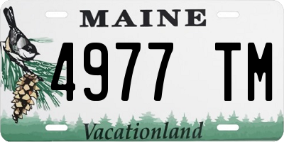 ME license plate 4977TM