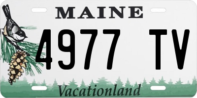 ME license plate 4977TV