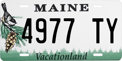 ME license plate 4977TY